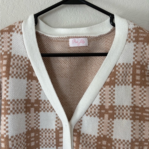 Pink Lilly Neutral Knit Cardigan Sweater - Picture 2 of 7